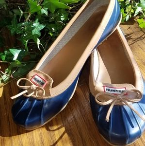 Hunter Original Ballet Flats Rain Duck Sho…